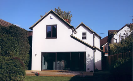 Garden room with decking