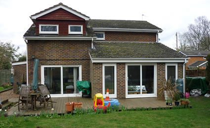 Garden room with decking